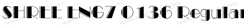 SHREE ENG7 0136 Regular字体转换
